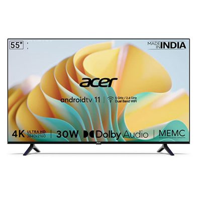 Acer QLED 55″ 4K AR55AR2851QD Smart Android TV – (Super Anti-Glare Display / Wallpaper Design / Dolby Atmos / Dolby Vision)