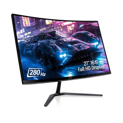 Acer ED270 Z UM.HE0SI.Z01 Monitor (27 Inch Full HD / 1500 R Curved Gaming Backlit LED LCD Monitor / I 1MS VRB /VA Panel / 280Hz Refresh Rate I AMD Freesync Premium I HDR10 I 2 x HDMI(2.0) 1 x DP(1.4))